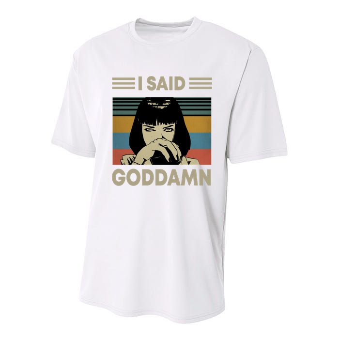 I Said Goddamn Youth Performance Sprint T-Shirt
