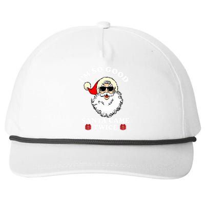 Im So Good Santa Came Twice Holiday Snapback Five-Panel Rope Hat