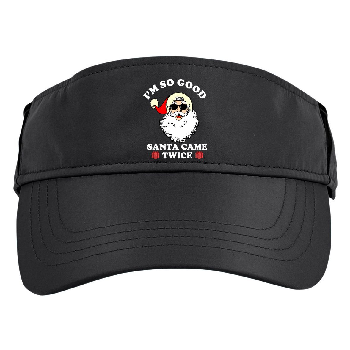 Im So Good Santa Came Twice Holiday Adult Drive Performance Visor