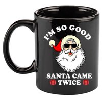 Im So Good Santa Came Twice Holiday 11oz C Handle Ceramic Mug