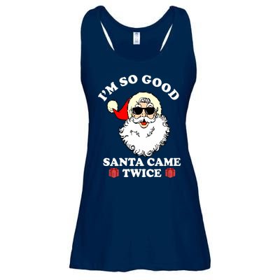 Im So Good Santa Came Twice Holiday Ladies Essential Flowy Tank