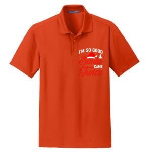 Im So Good Santa Came Twice Naughty Ugly Dirty Santa Gift Dry Zone Grid Polo