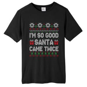 IM So Good Santa Came Twice Santa Matching Couple Christmas Gift Tall Fusion ChromaSoft Performance T-Shirt