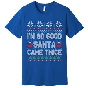 IM So Good Santa Came Twice Santa Matching Couple Christmas Gift Premium T-Shirt