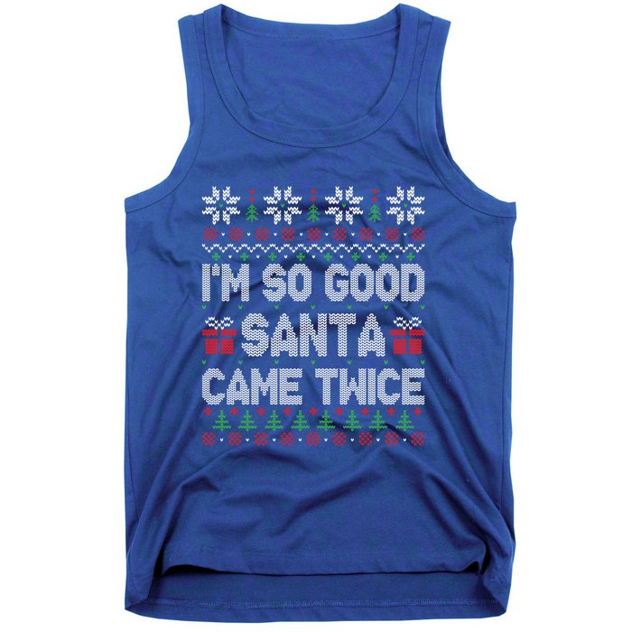 IM So Good Santa Came Twice Santa Matching Couple Christmas Gift Tank Top