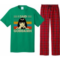 I Said Goddamn Funny Quote Saying Vintage Pajama Set