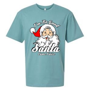 I'm So Good Santa Came Twice Funny Naughty Xmas Gift Sueded Cloud Jersey T-Shirt