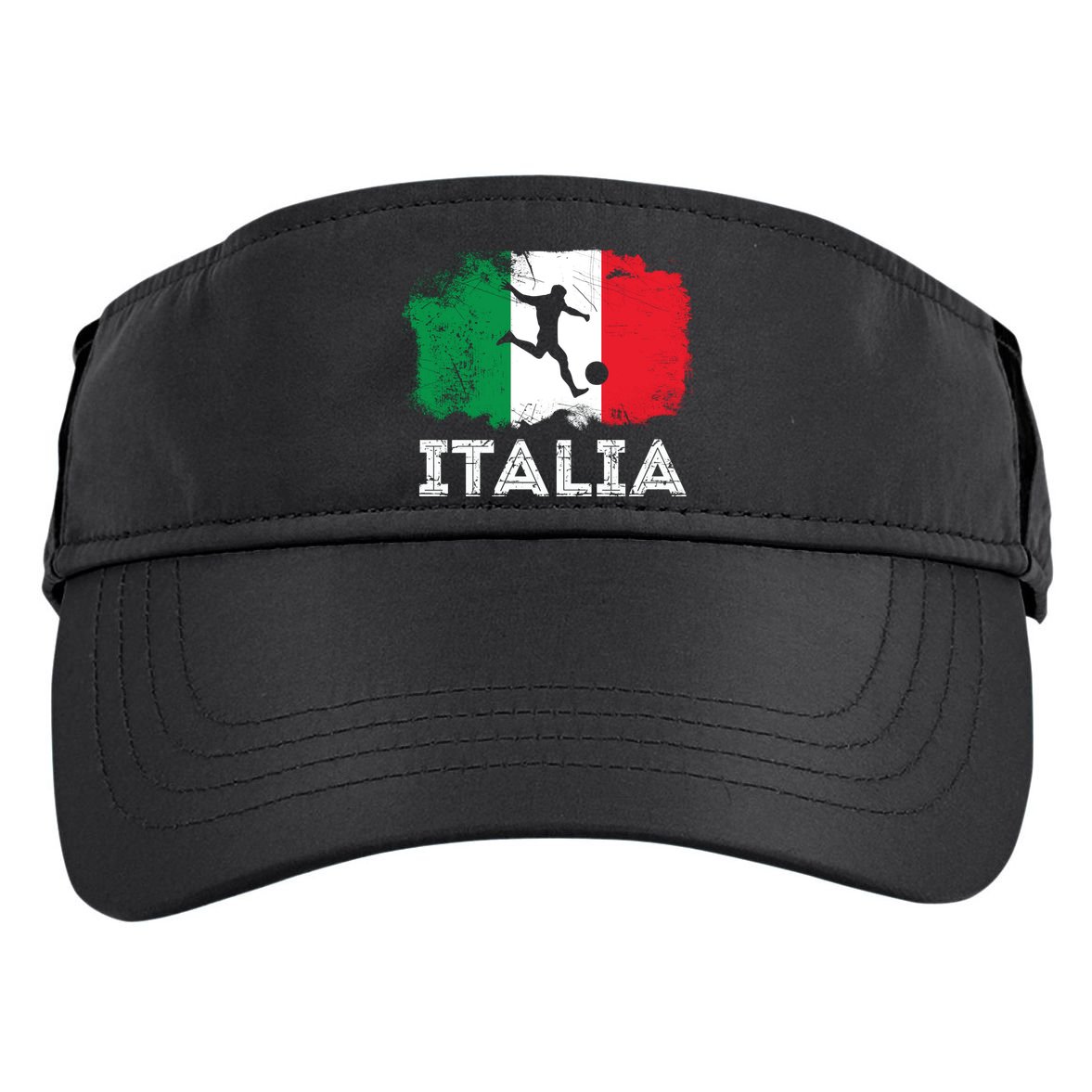 Italian soccer grunge flag Adult Drive Performance Visor