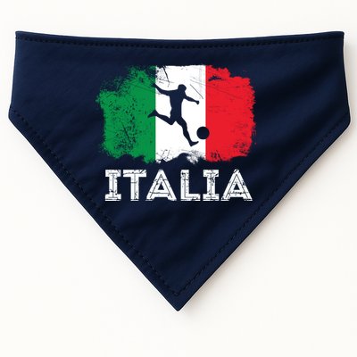 Italian soccer grunge flag USA-Made Doggie Bandana