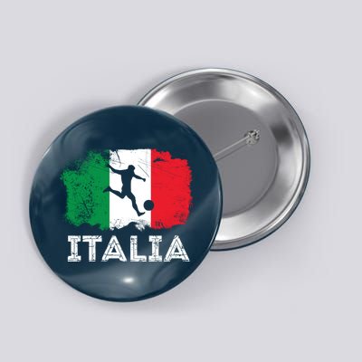 Italian soccer grunge flag Button