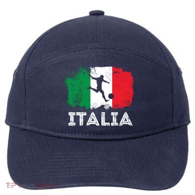 Italian soccer grunge flag 7-Panel Snapback Hat