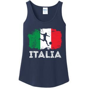 Italian soccer grunge flag Ladies Essential Tank