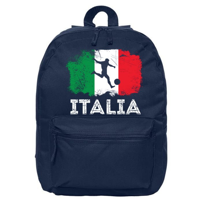 Italian soccer grunge flag 16 in Basic Backpack