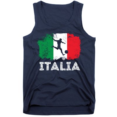 Italian soccer grunge flag Tank Top