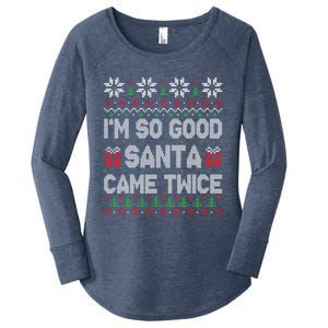 IM So Good Santa Came Twice Santa Matching Couple Christmas Gift Women's Perfect Tri Tunic Long Sleeve Shirt