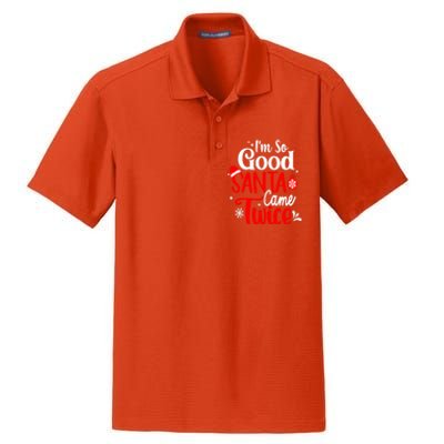 IM So Good Santa Came Twice Gift Dry Zone Grid Polo