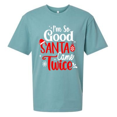 IM So Good Santa Came Twice Gift Sueded Cloud Jersey T-Shirt