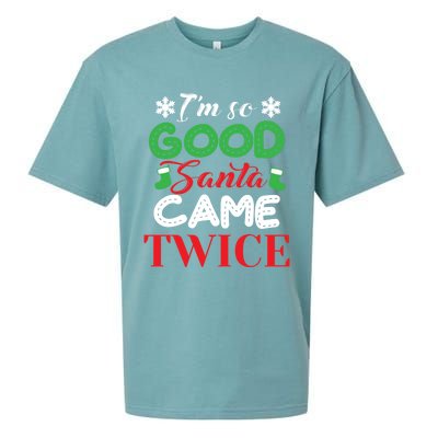 IM So Good Santa Came Twice Ugly Christmas Xmas Gift Sueded Cloud Jersey T-Shirt