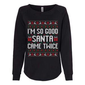 IM So Good Santa Came Twice Ugly Xmas Couples Matching Cute Gift Womens California Wash Sweatshirt