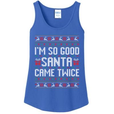 IM So Good Santa Came Twice Ugly Xmas Couples Matching Cute Gift Ladies Essential Tank