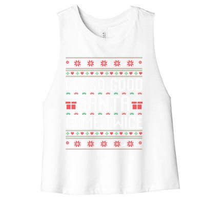 IM So Good Santa Came Twice Ugly Xmas Couples Matching Cute Gift Women's Racerback Cropped Tank