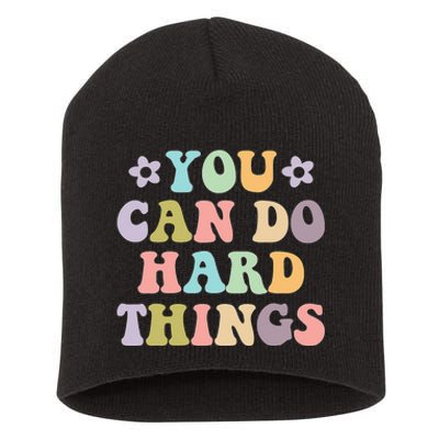 Inspirational 's Graphics You Can Do Hard Things Short Acrylic Beanie