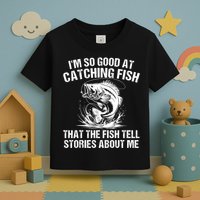 Im So Good At Catching Fish That The Fish Tell Stories About Me Toddler T-Shirt