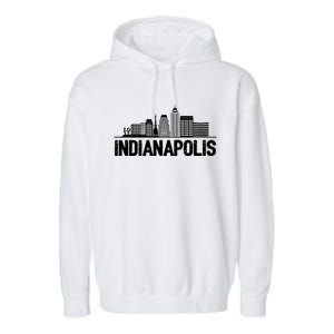 Indianapolis Skyline Gift Garment-Dyed Fleece Hoodie