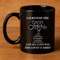 I Survived Good Omens 2 11oz C Handle Ceramic Mug
