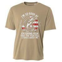 IM So Good At Catching Fish Funny Fishing Fisherman Cooling Performance Crew T-Shirt