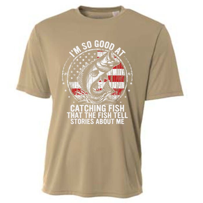 IM So Good At Catching Fish Funny Fishing Fisherman Cooling Performance Crew T-Shirt