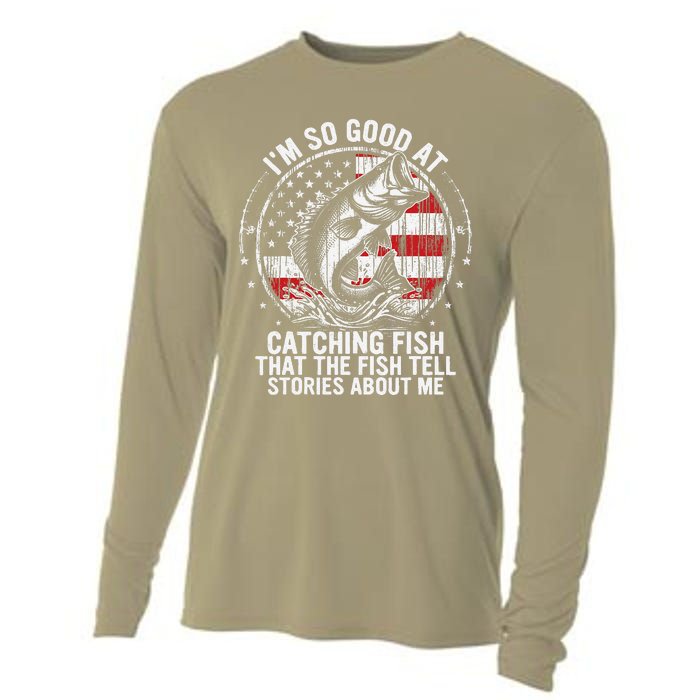 IM So Good At Catching Fish Funny Fishing Fisherman Cooling Performance Long Sleeve Crew