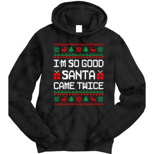 Im So Good Santa Came Twice Couples Matching Christmas Xmas Swea Tie Dye Hoodie