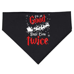 Im So Good Santa Came Twice USA-Made Doggie Bandana