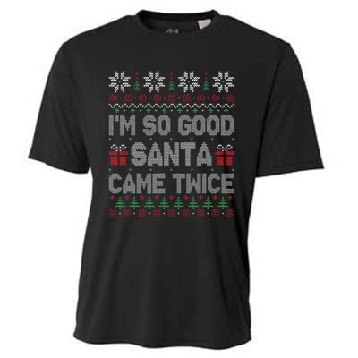 I'm So Good Santa Came Twice Santa Matching Couple Christmas  Cooling Performance Crew T-Shirt