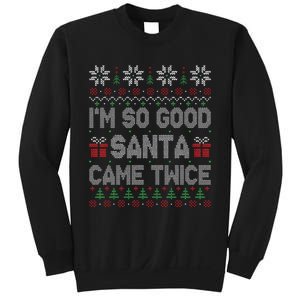 I'm So Good Santa Came Twice Santa Matching Couple Christmas  Sweatshirt