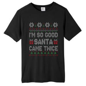 I'm So Good Santa Came Twice Santa Matching Couple Christmas  Tall Fusion ChromaSoft Performance T-Shirt