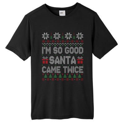 I'm So Good Santa Came Twice Santa Matching Couple Christmas  Tall Fusion ChromaSoft Performance T-Shirt