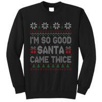 I'm So Good Santa Came Twice Santa Matching Couple Christmas  Tall Sweatshirt