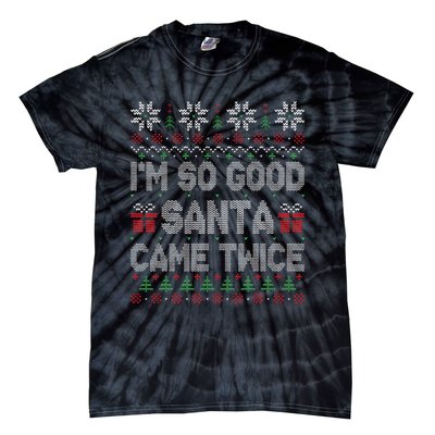 I'm So Good Santa Came Twice Santa Matching Couple Christmas  Tie-Dye T-Shirt