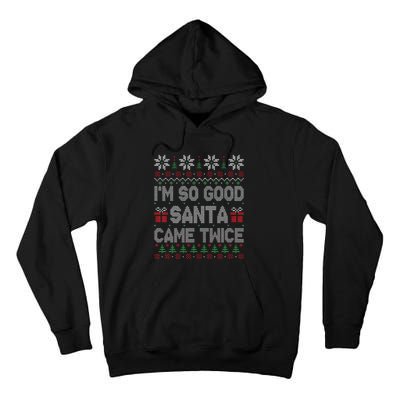 I'm So Good Santa Came Twice Santa Matching Couple Christmas  Tall Hoodie