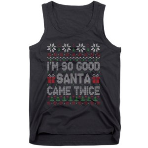 I'm So Good Santa Came Twice Santa Matching Couple Christmas  Tank Top