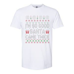 I'm So Good Santa Came Twice Santa Matching Couple Christmas  Softstyle CVC T-Shirt