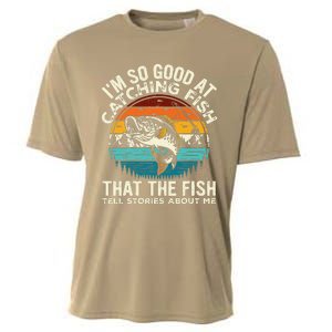 IM So Good At Catching Fish Funny Fishing Fisherman Cooling Performance Crew T-Shirt