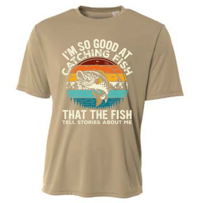 IM So Good At Catching Fish Funny Fishing Fisherman Cooling Performance Crew T-Shirt