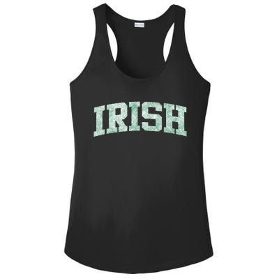 Irish Shamrock Green Plaid Vintage Ladies PosiCharge Competitor Racerback Tank