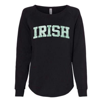 Irish Shamrock Green Plaid Vintage Womens California Wash Sweatshirt