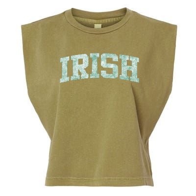 Irish Shamrock Green Plaid Vintage Garment-Dyed Women's Muscle Tee