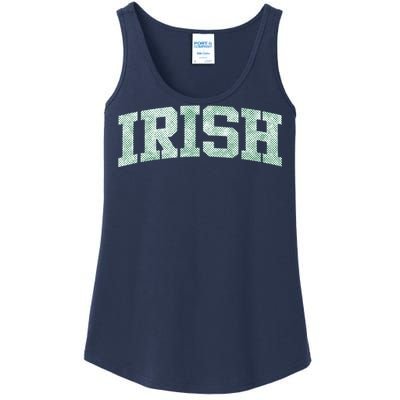 Irish Shamrock Green Plaid Vintage Ladies Essential Tank