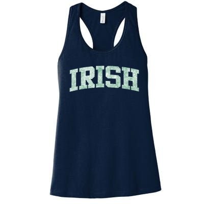 Irish Shamrock Green Plaid Vintage Women's Racerback Tank